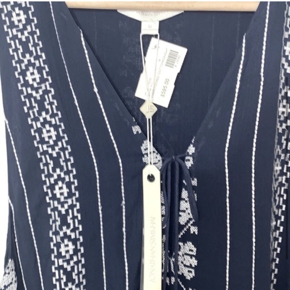 Jonathan Simkhai Embroidered Cotton Tiered Midi Dress - Picture 2 of 7